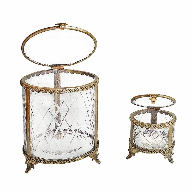 SVELTEQUE Vorratsglas-Set 2-teilig – Dekorative Glasdosen Im Vintage-Stil