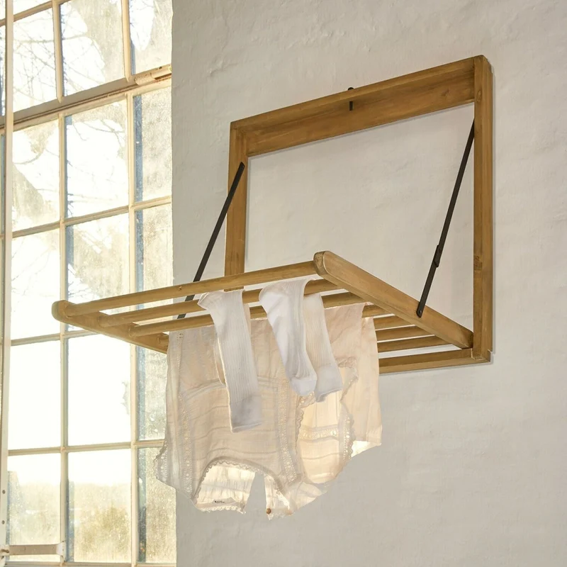 ÉLIRÈME Wand-Wäscheständer – Klappbarer Wäscheständer Aus Holz