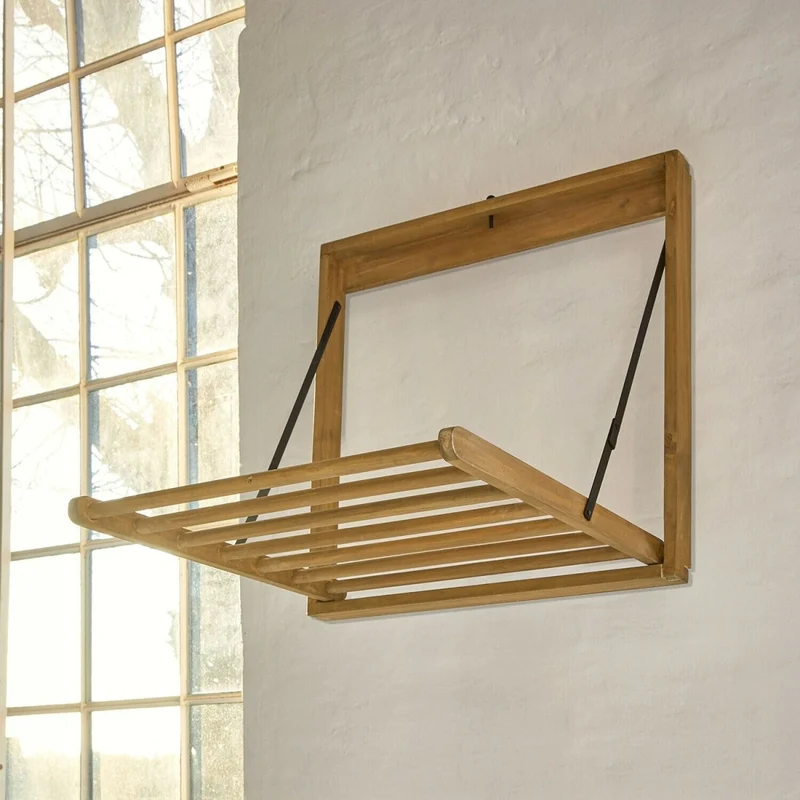 ÉLIRÈME Wand-Wäscheständer – Klappbarer Wäscheständer Aus Holz