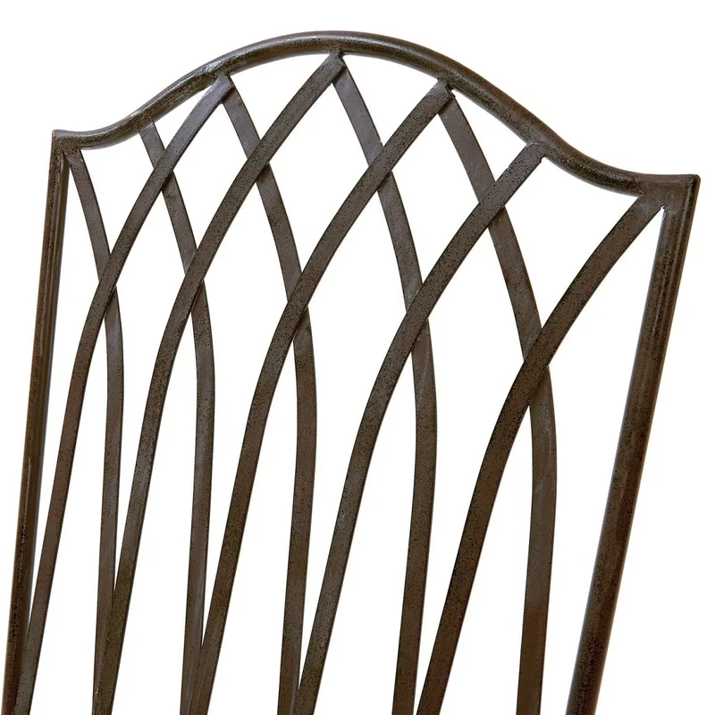 MANDALA GARDEN Gartenstuhl 2er-Set – Klappbare Metall-Outdoor-Stühle in Rustikal-Braun