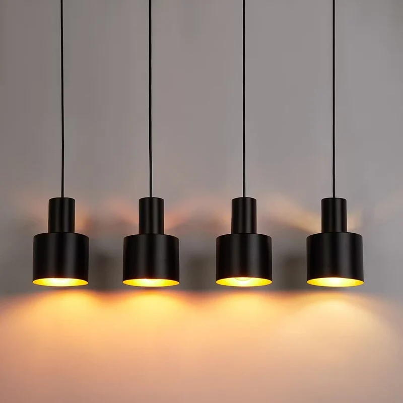 ISAK Pendelleuchte – Moderne 4-flammige Industrial Deckenlampe aus Eisen