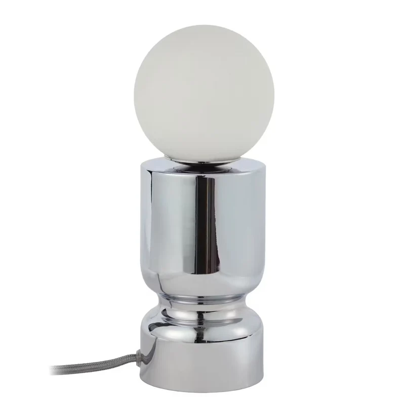 CHROME Tischleuchte – Moderne Glas- & Chrom-Design Tischlampe