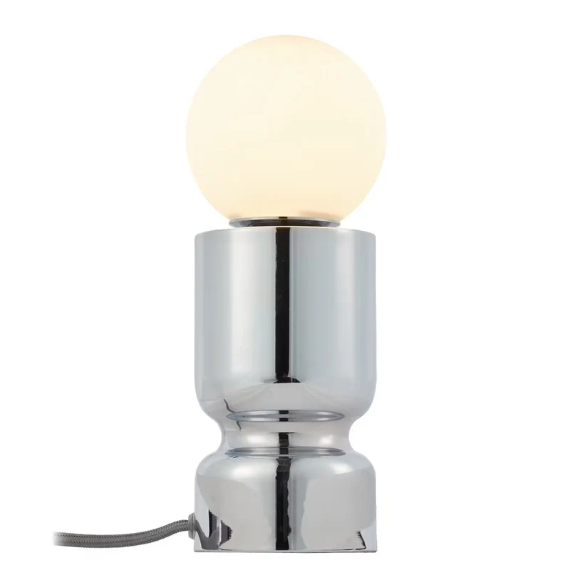 CHROME Tischleuchte – Moderne Glas- & Chrom-Design Tischlampe