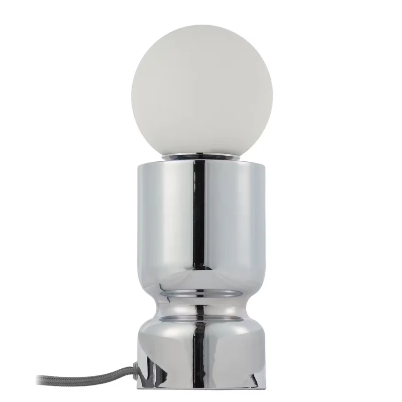 CHROME Tischleuchte – Moderne Glas- & Chrom-Design Tischlampe