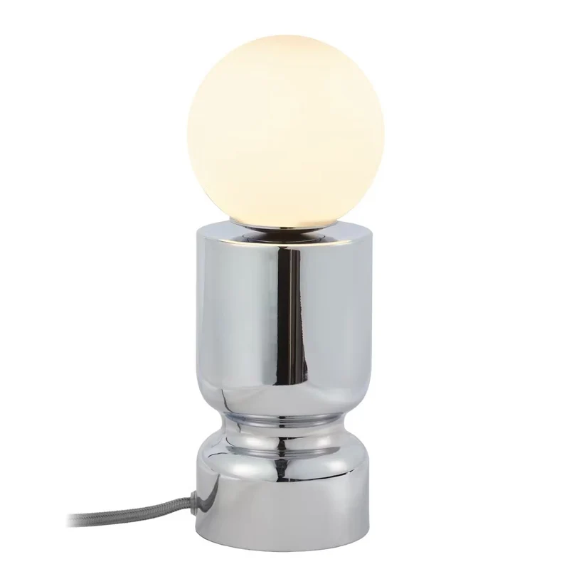 CHROME Tischleuchte – Moderne Glas- & Chrom-Design Tischlampe