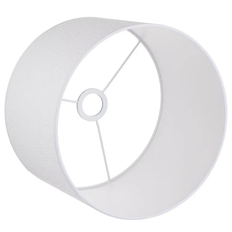 WHITE WEST Tischleuchte – Minimalistische weiße Metall- & Stoff-Tischlampe
