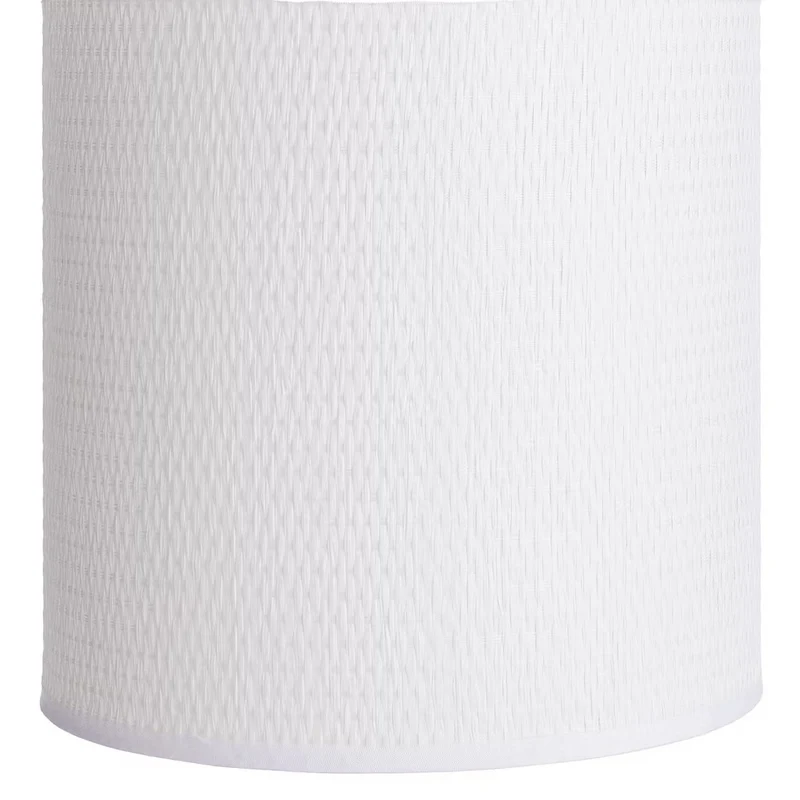 WHITE WEST Tischleuchte – Minimalistische weiße Metall- & Stoff-Tischlampe