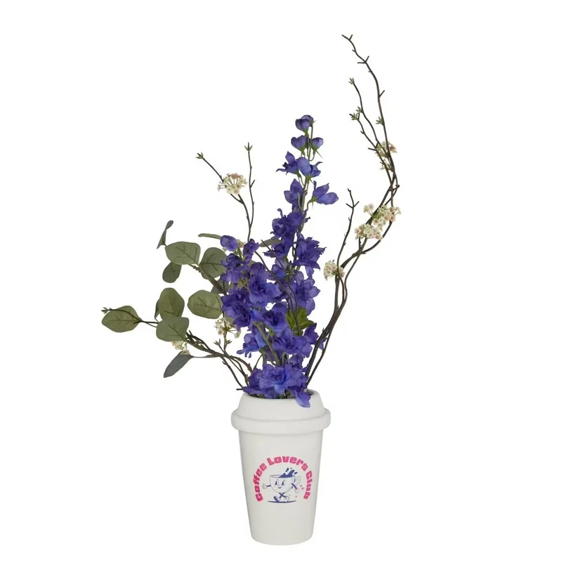 COFFEE LOVER Vase – Humorvolle Keramikvase in Kaffeetassen-Form