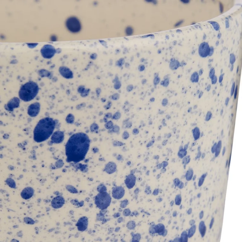 SPLASH Blumentopf mit Untersetzer – Künstlerischer Pflanztopf mit modernem Sprenkel-Design