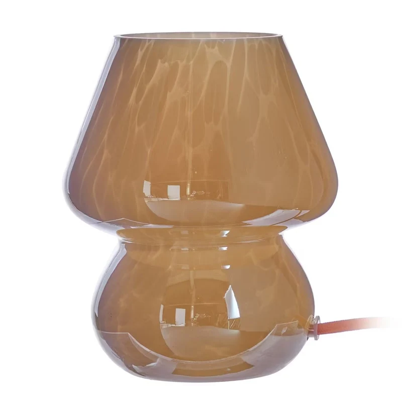 VERRE Tischleuchte – Moderne Pilzlampe aus Glas mit Warmem Lichtakzent