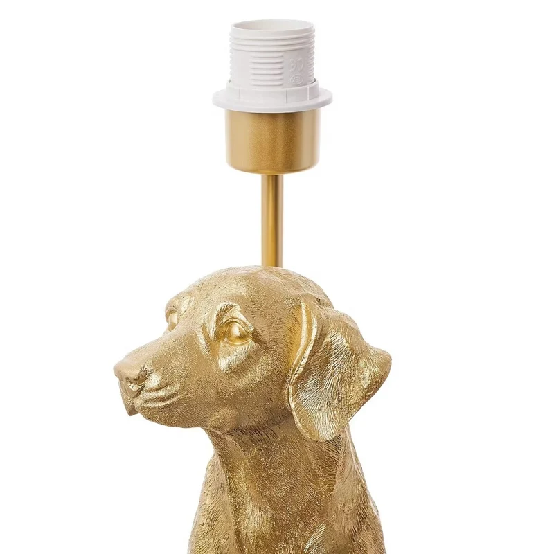 El Bello Hunde-Tischleuchte – Dekorative Designer-Lampe mit goldener Hundefigur