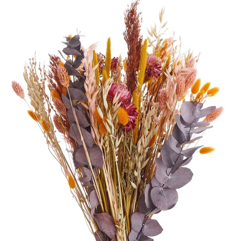 FLOWER MARKET Trockenblumenstrauß – Natürlicher Wildblumen-Mix für stilvolle Dekoration