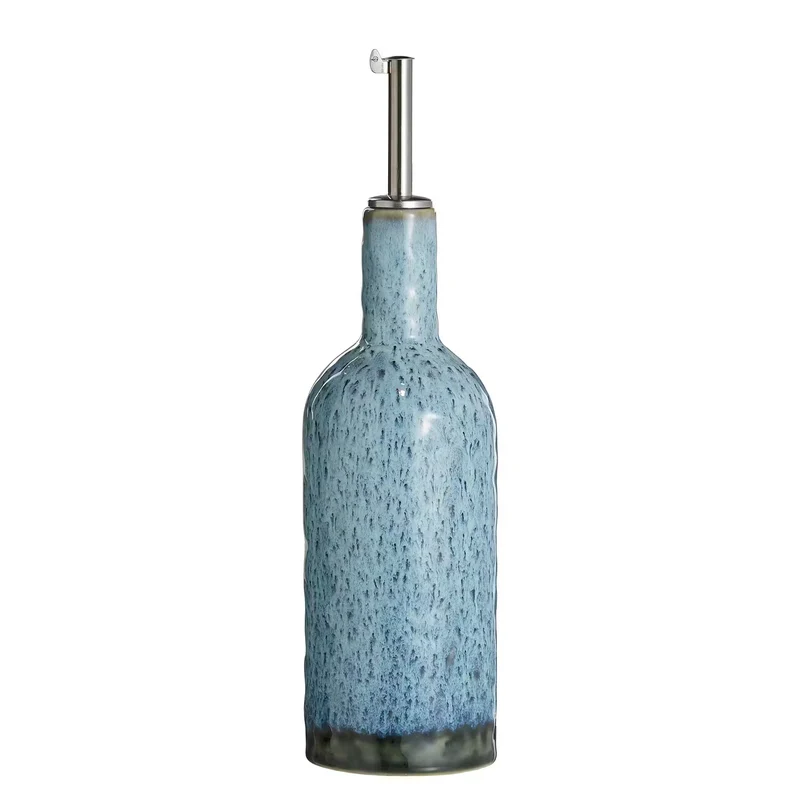 PORTIMAO Öl- & Essigflasche – Steinzeugflasche Mit Reaktiver Glasur Für Öl, Essig & Dressings