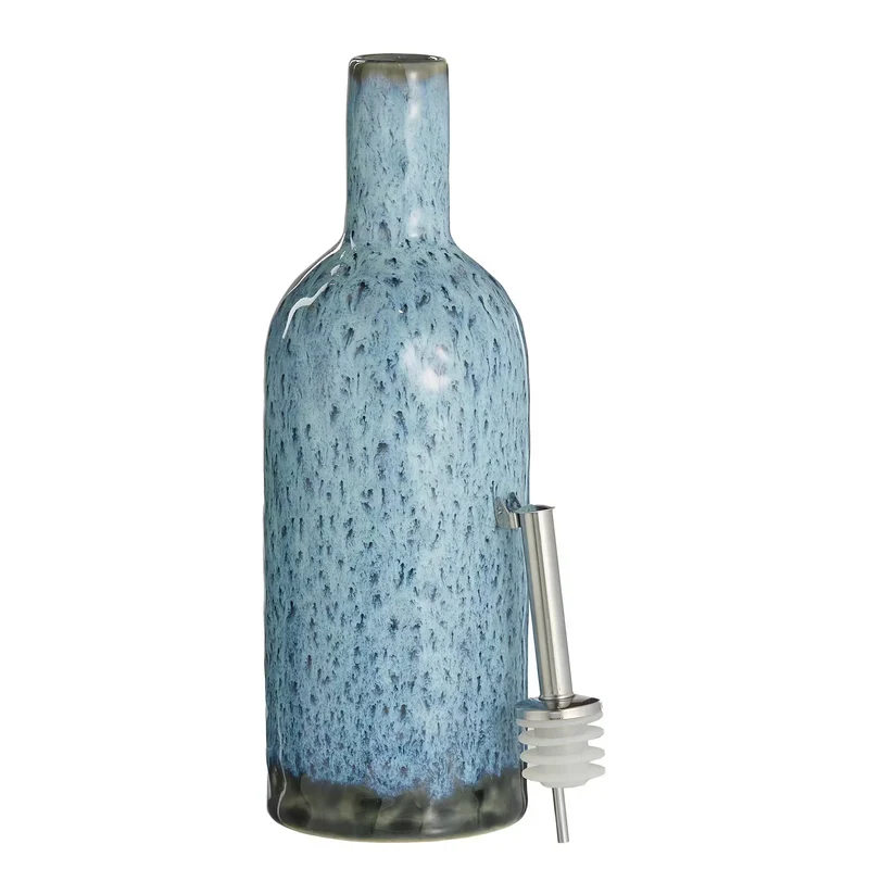 PORTIMAO Öl- & Essigflasche – Steinzeugflasche Mit Reaktiver Glasur Für Öl, Essig & Dressings