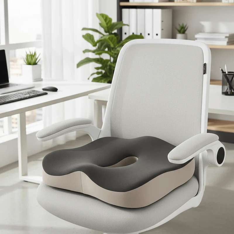 WORKEASE – Ergonomisches Memory-Schaum-Bürositzkissen für Haltungsunterstützung und Rückenkomfort