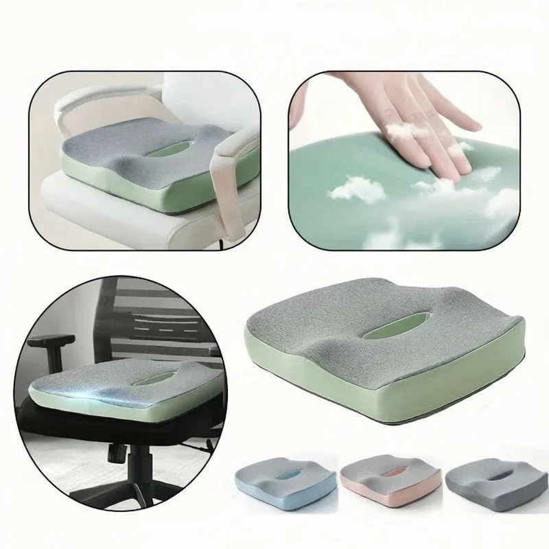 WORKEASE – Ergonomisches Memory-Schaum-Bürositzkissen für Haltungsunterstützung und Rückenkomfort
