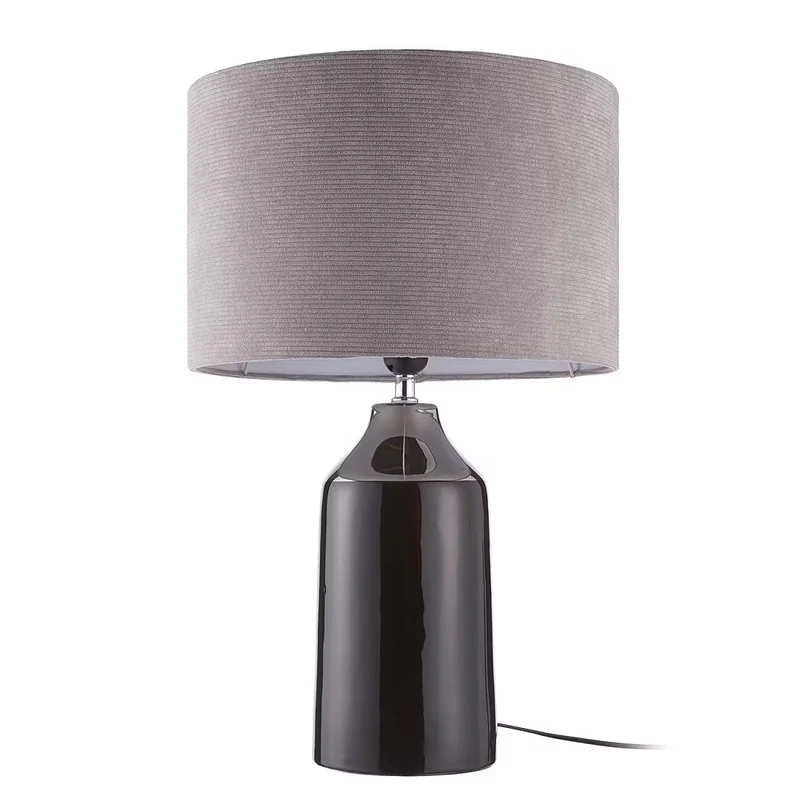 FRONT ROW Tischleuchte – Glamouröse Tischlampe Mit Goldfarbenem Keramikfuß