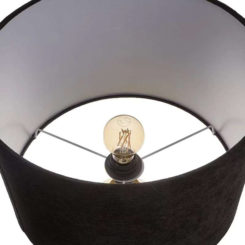 FRONT ROW Tischleuchte – Glamouröse Tischlampe Mit Goldfarbenem Keramikfuß