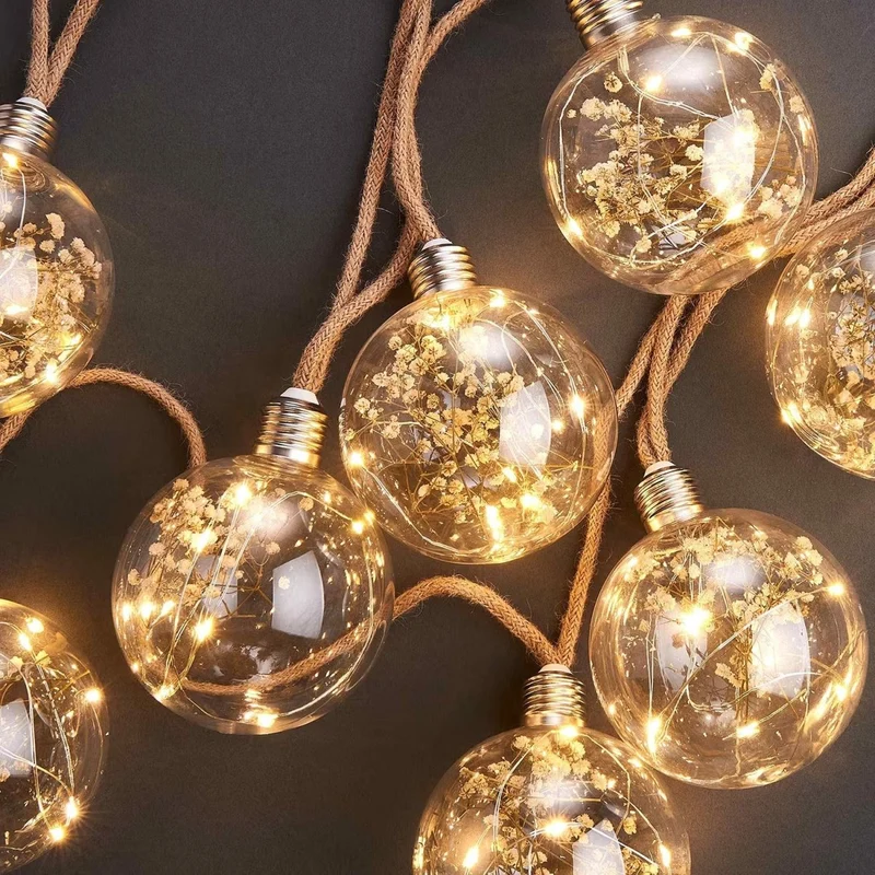 BULB LIGHTS LED-Lichterkette – Vintage Glühbirnen-Lichterkette Mit Warmem Licht