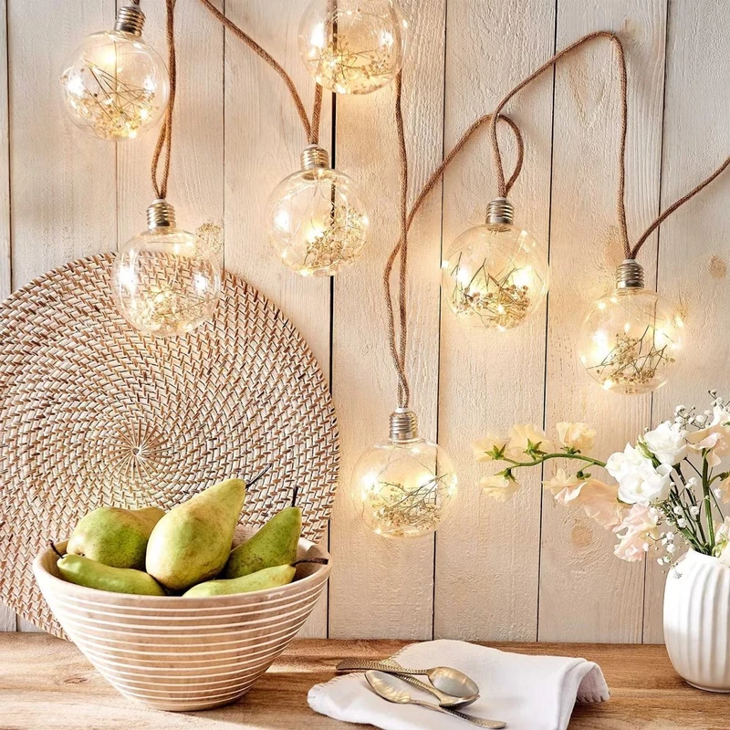 BULB LIGHTS LED-Lichterkette – Vintage Glühbirnen-Lichterkette Mit Warmem Licht