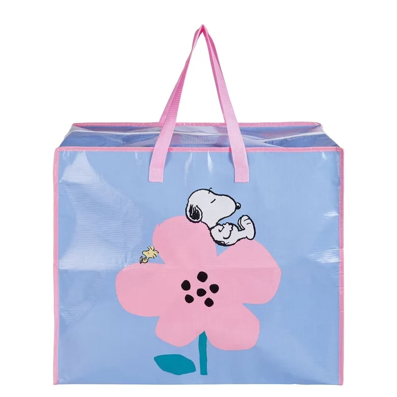 PEANUTS Jumbo-Tragetasche – Große Snoopy Einkaufstasche Mit Blumenmotiv