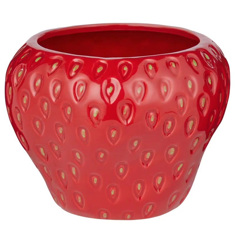 STRAWBERRY Blumentopf Erdbeere – Dekorativer Erdbeer-Pflanztopf Aus Steinzeug