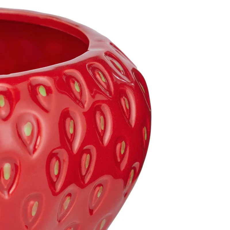 STRAWBERRY Blumentopf Erdbeere – Dekorativer Erdbeer-Pflanztopf Aus Steinzeug