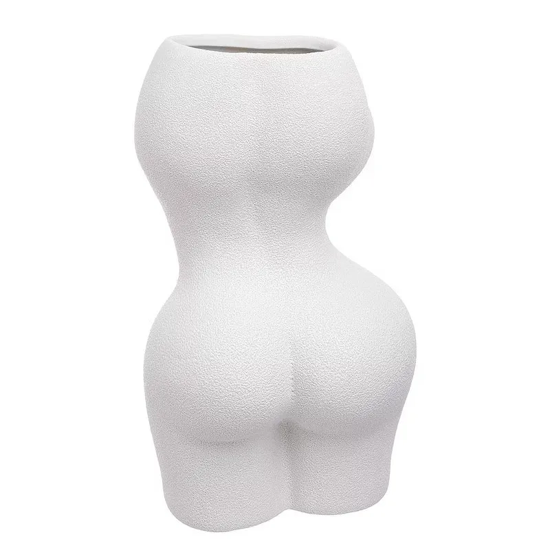 EVA Vase Silhouette – Skulpturale Steingut-Vase In Körperform
