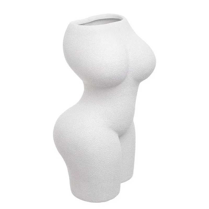EVA Vase Silhouette – Skulpturale Steingut-Vase In Körperform
