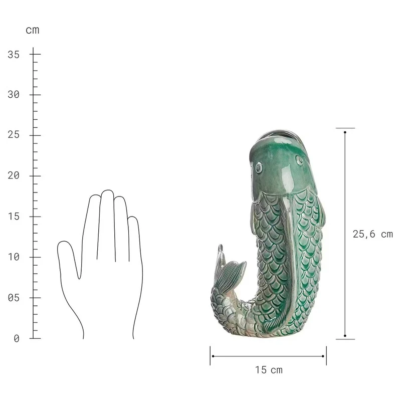 KOI Vase – Dekorative Fischvase aus Steingut