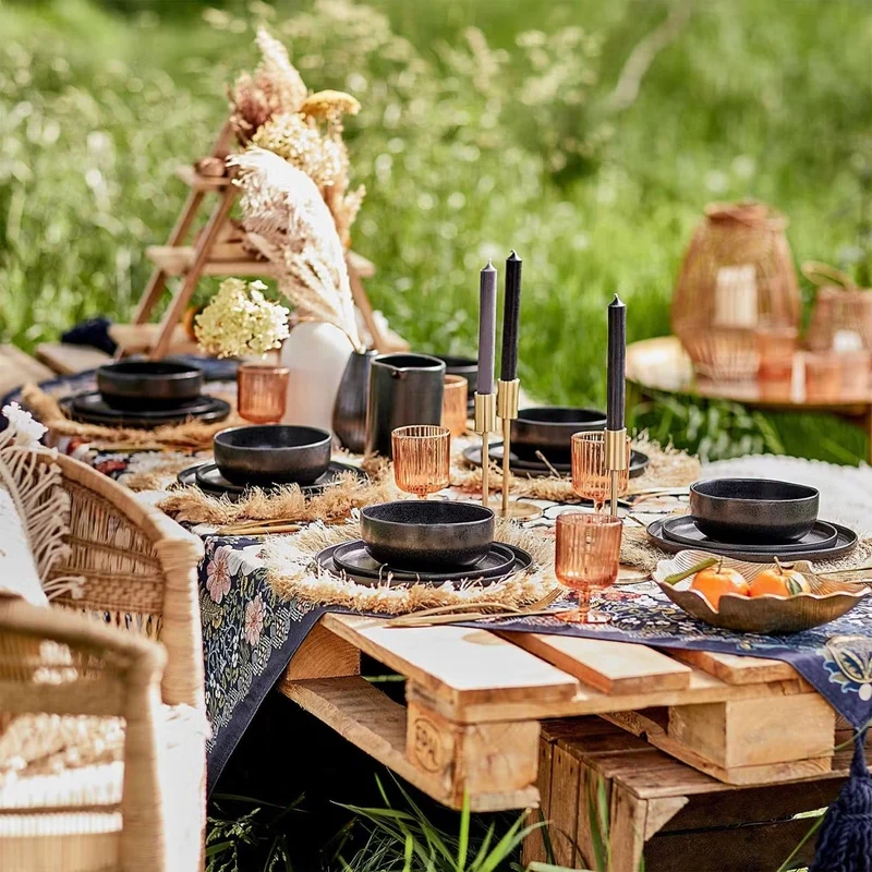 CASA NOVA Speiseteller – Skandinavischer Steingutteller mit reaktiver Glasur