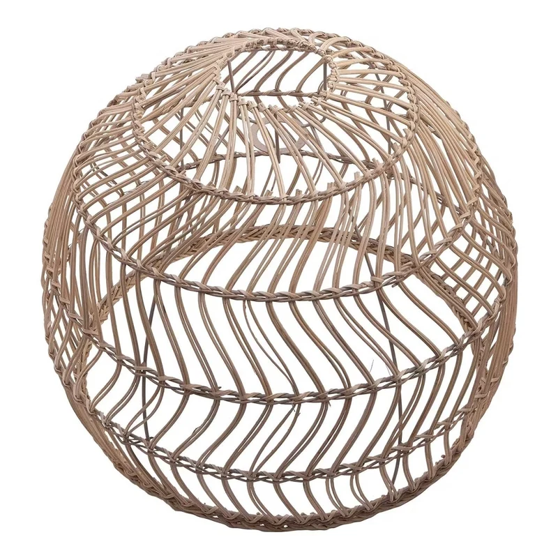 CORBELLE Lampenschirm – Handgeflochtener Rattan-Lampenschirm für Pendelleuchten