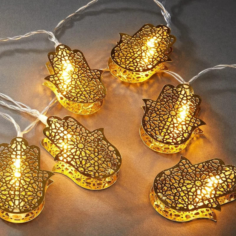 FATIMA LED-Lichterkette – Orientalische Dekobeleuchtung mit Warmem Lichtschein