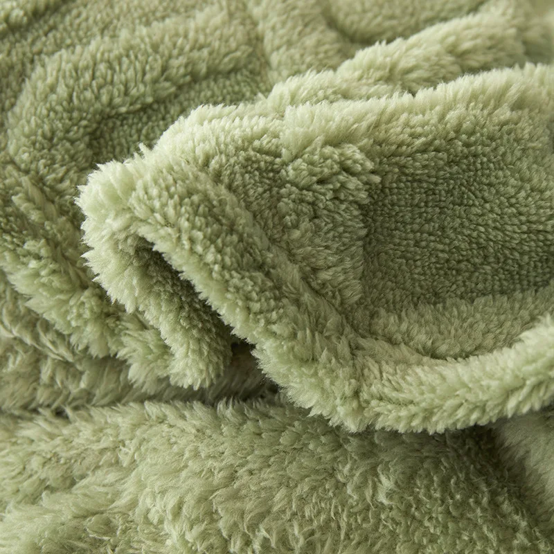 NordHaven – Zweiseitige Plüschdecke verdickt – Warm & weich für Winter