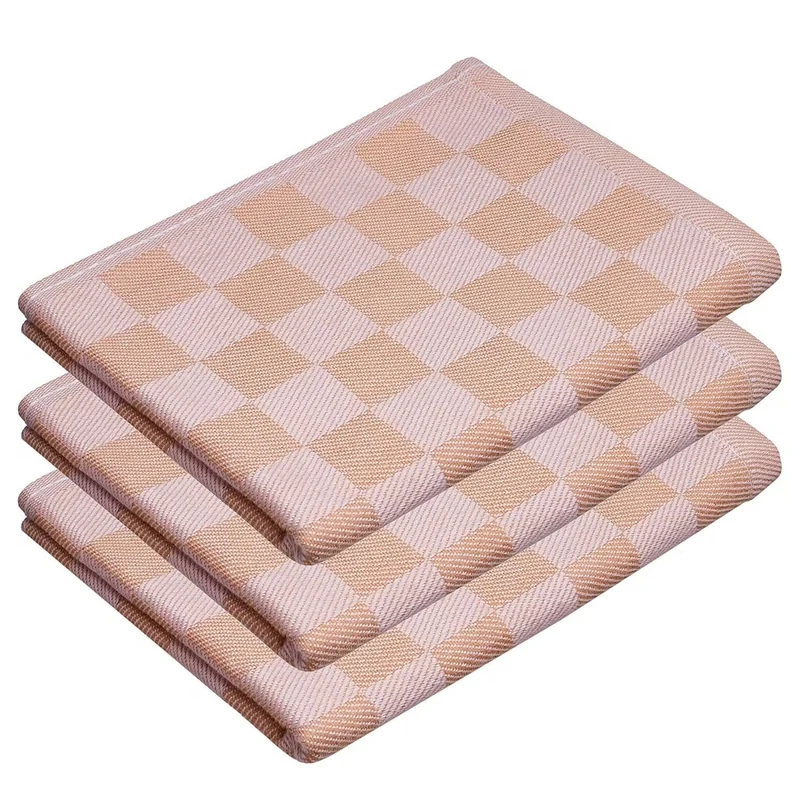 CHECKER STYLE Geschirrtuch-Set – Moderne Küchentücher mit Karomuster im 3er-Set