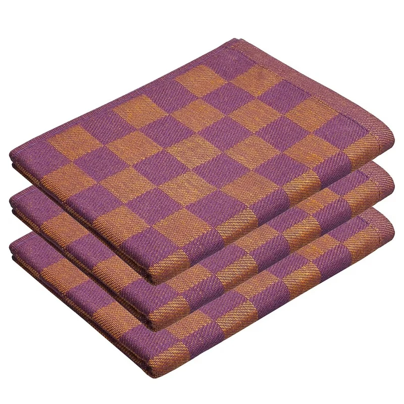 CHECKER STYLE Geschirrtuch-Set – Moderne Küchentücher mit Karomuster im 3er-Set
