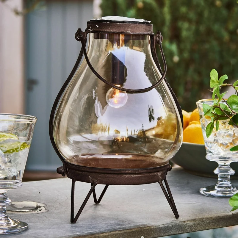 SCARRON Solar-Laterne – Vintage Solarlicht für stimmungsvolle Gartenbeleuchtung