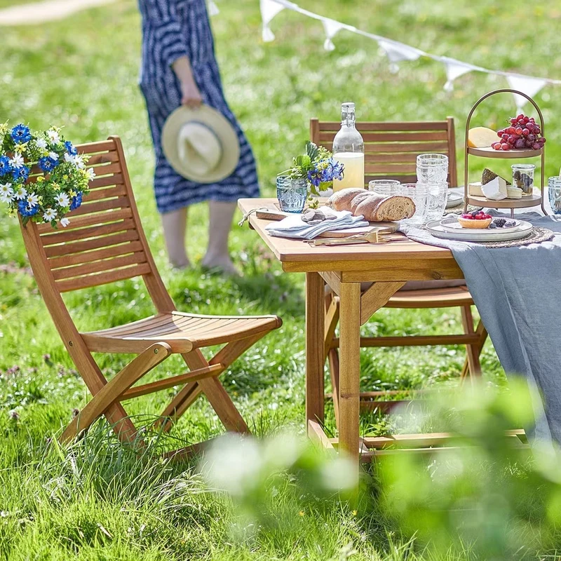 SOMERSET Gartenstuhl 2er-Set – Klappbare Gartenstühle aus FSC®-Akazienholz