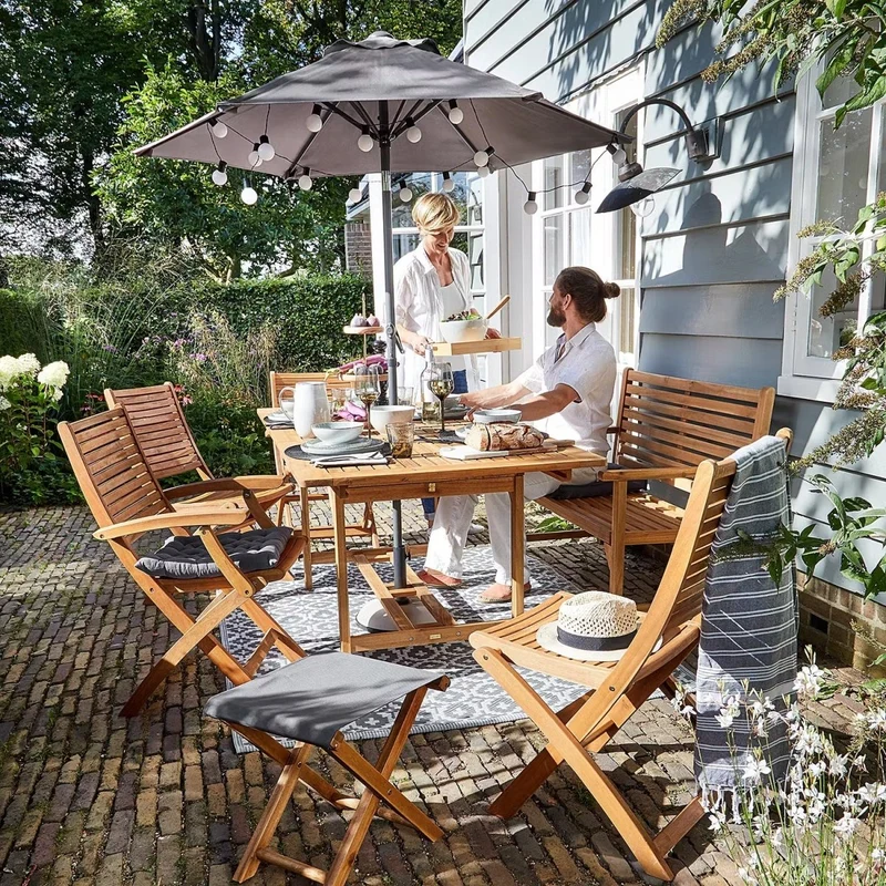 SOMERSET Gartenstuhl 2er-Set – Klappbare Gartenstühle aus FSC®-Akazienholz