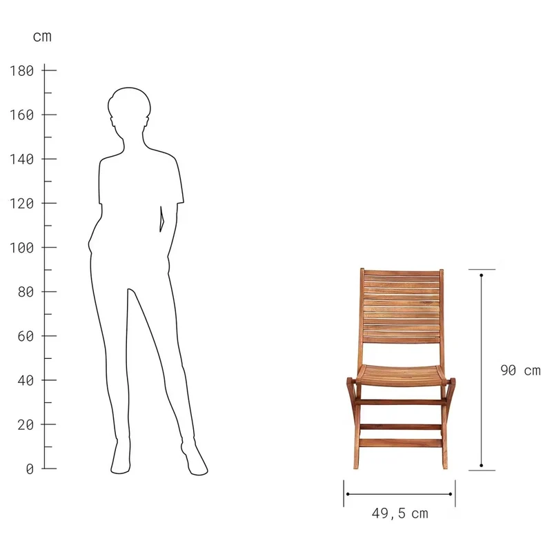 SOMERSET Gartenstuhl 2er-Set – Klappbare Gartenstühle aus FSC®-Akazienholz