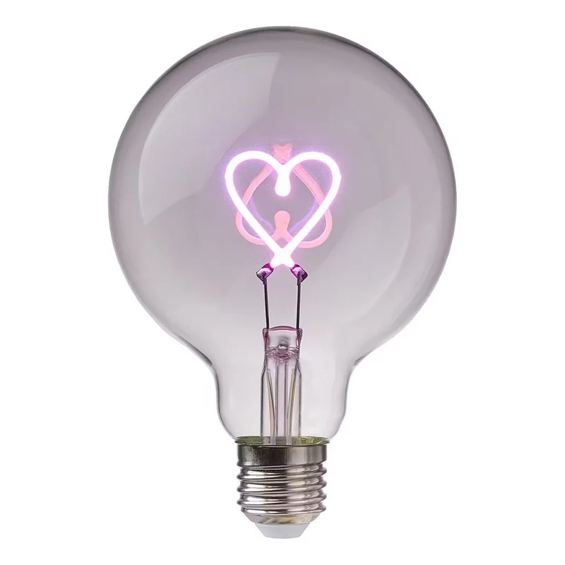 BRIGHT LIGHT Heart LED-Leuchtmittel – Dekorative LED-Lampe Mit Leuchtendem Herzmotiv