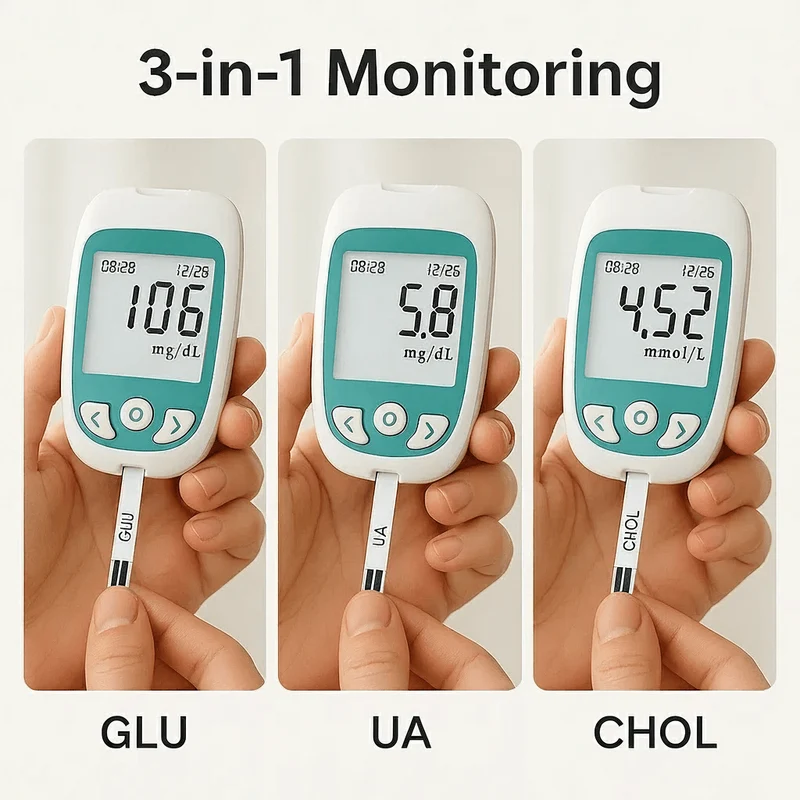 LIPOMETER – Kompakter Cholesterin-Analysator Mit Multifunktionstests Und Schnellen Messergebnissen
