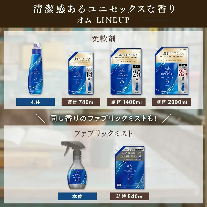 FaFa Homme Fabric Softener Bulk Refill 2000ml Crystal Musk