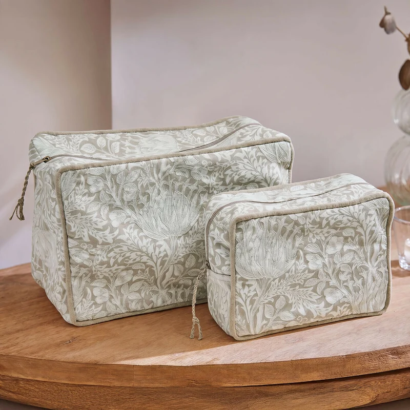 Täschchen 2er-Set Rosaviel – Florale Kosmetiktaschen Aus Baumwolle Mit Stickerei