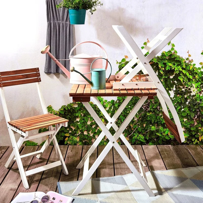 MORNING STAR 3-tlg. Gartenmöbel-Set – Klappbares Bistro-Set aus Akazienholz
