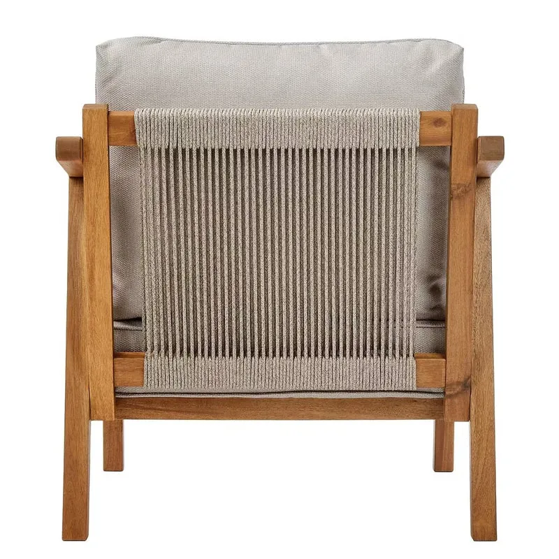 ROPE ISLAND Outdoor-Sessel – Loungesessel Aus Akazienholz Mit Kissen