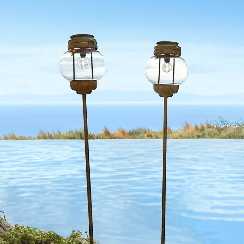 NAYALIF Solar-Laternen 2er-Set – Romantische Gartenbeleuchtung im Vintage-Stil