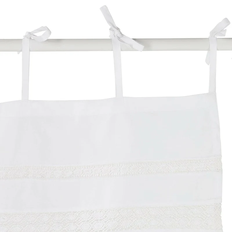 AIBRE Scheibengardine 2er-Set – Elegante Kurzvorhänge mit Vintage-Spitzenakzenten
