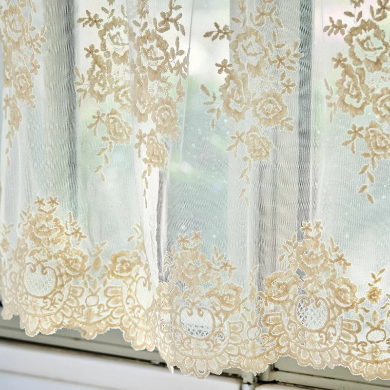 VELARION Scheibengardine – Eleganter Vintage-Kurzvorhang mit romantischem Charme