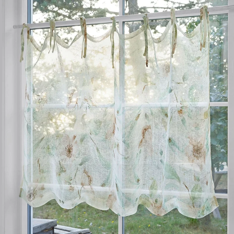 AURÉLINES Scheibengardine – Romantischer Kurzvorhang für elegante Fenster
